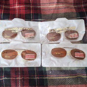 Spring - action clip-on sunglasses polarized UV 400 50mm